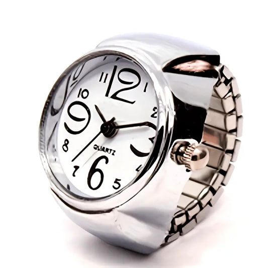 Stainless Steel Finger Ring Watch, Vintage Jewelry For Men