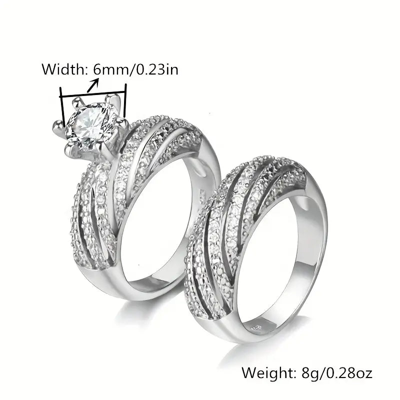 Luxurious Wedding Engagement Promise Rings For Men & Women