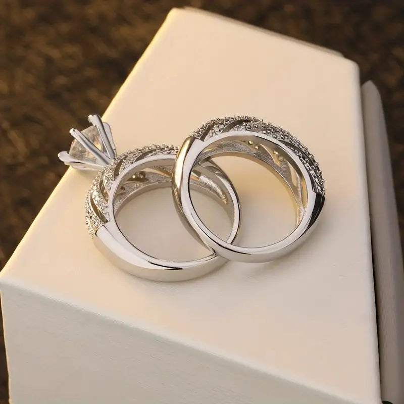 Luxurious Wedding Engagement Promise Rings For Men & Women