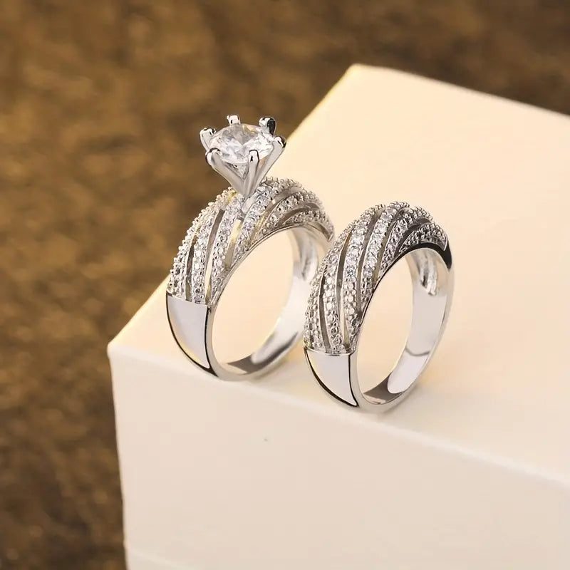 Luxurious Wedding Engagement Promise Rings For Men & Women